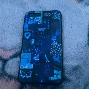 Blue Graphic Cell Phone Case